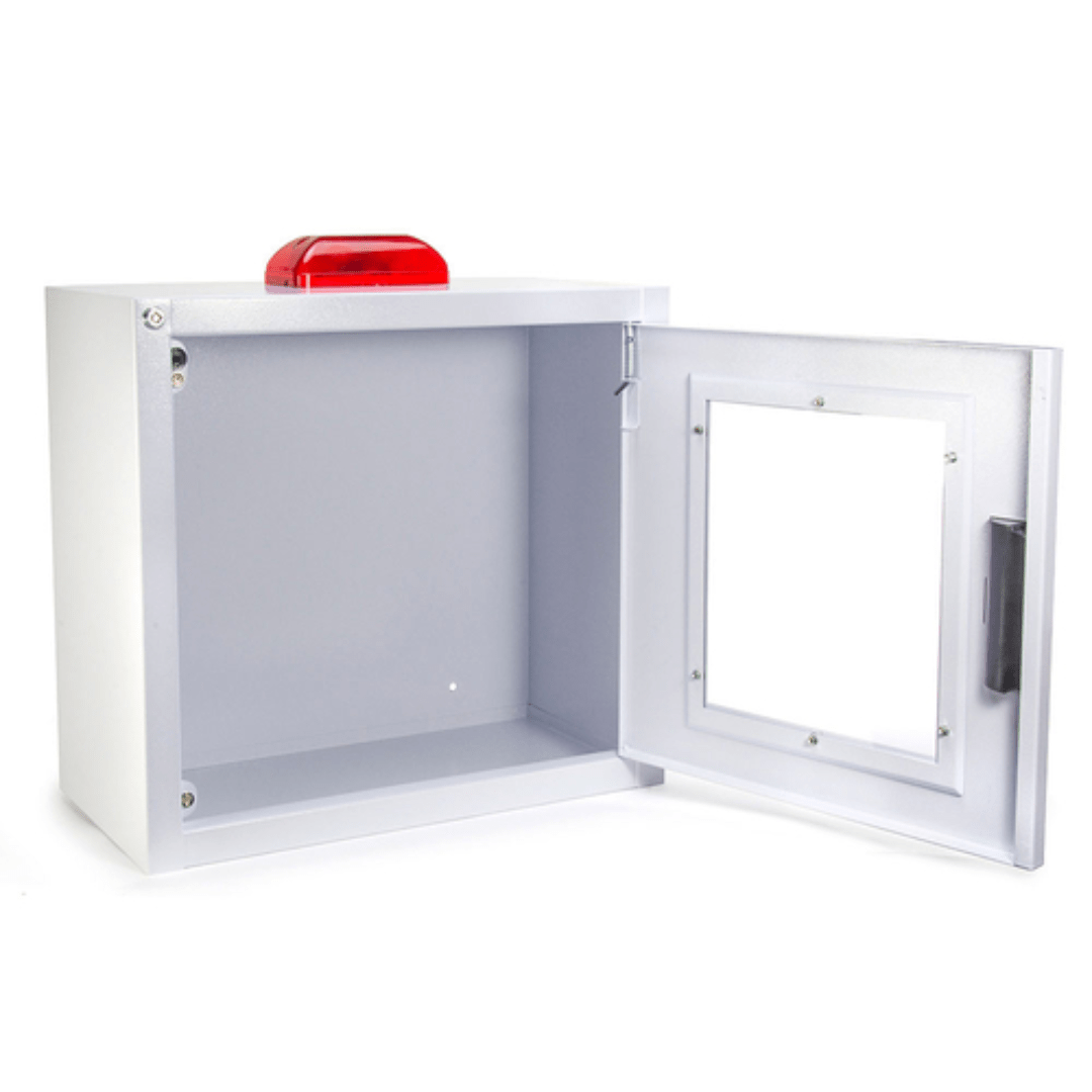 CenterpeaceHealth AED Accessories AED Cabinet Large - Available in three options, Basic, with  Alarm, or with Alarm & Strobe