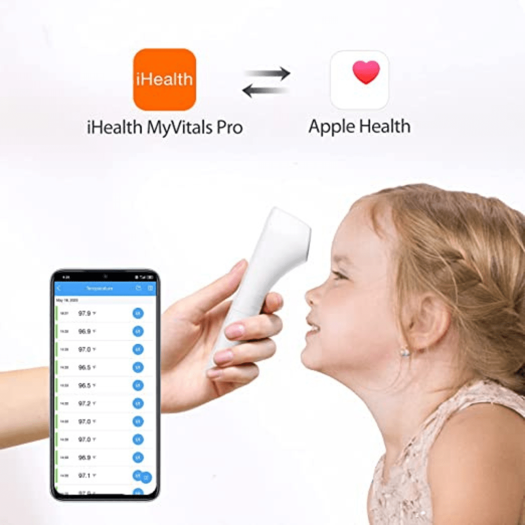 iHealth Health Monitoring iHealth Wireless No-Touch Infrared Forehead Thermometer - Bluetooth Enabled
