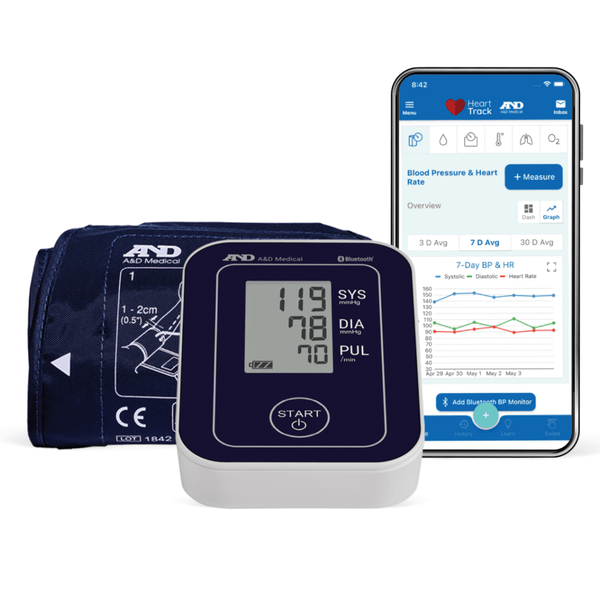 A & D Medical Health Monitoring A&D One-Button Blood Pressure Monitor - Wireless