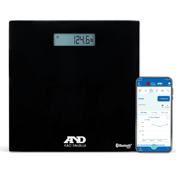 A & D Medical Health Monitoring A&D Premium Wireless Scale - Up to 450 lbs.