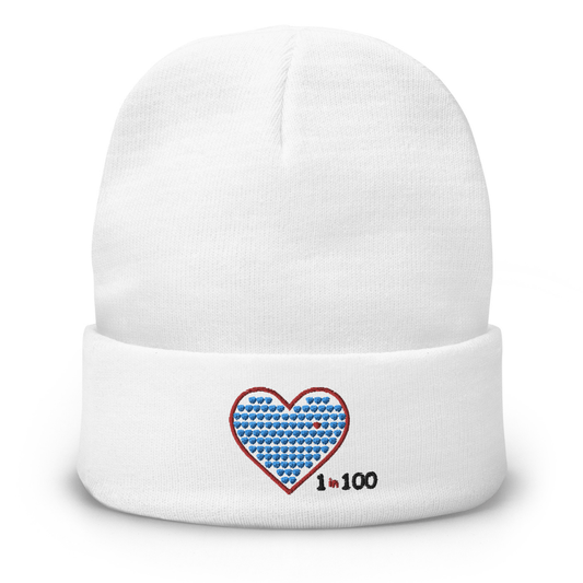 CenterpeaceHealth 1 in 100 Embroidered Beanie