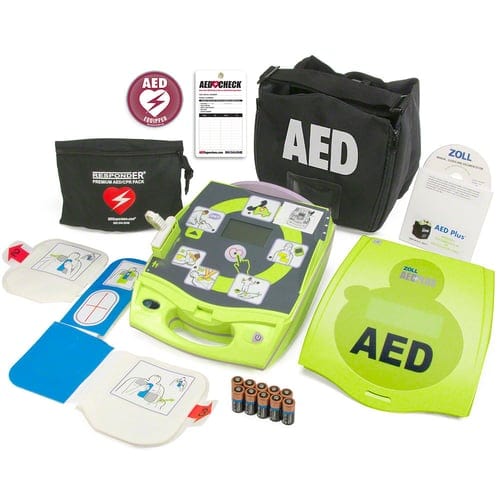 CenterpeaceHealth AED Packages Youth Plus Large Cabinet Package - AED Defibrillator for schools - youth sports