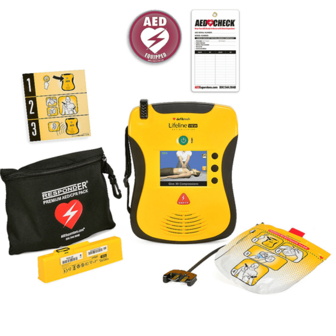 CenterpeaceHealth Defibtech Lifeline View AED - Available with or without Carrying Case