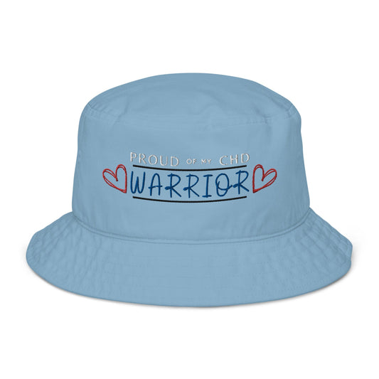 CenterpeaceHealth Slate Blue Proud of my CHD Warrior Organic Bucket Hat
