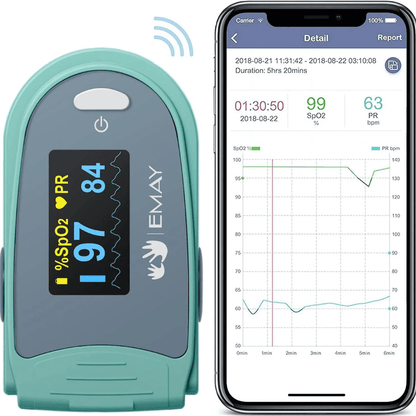 EMAY Health Monitoring EMAY EMO-80 Sleep Oxygen Monitor - Available in Green and White