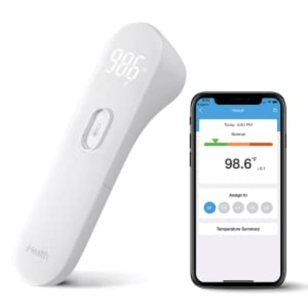 iHealth Health Monitoring iHealth Wireless No-Touch Infrared Forehead Thermometer - Bluetooth Enabled